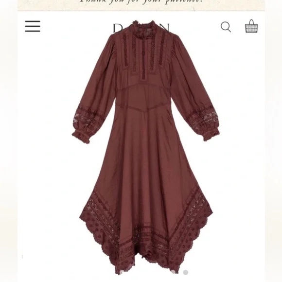 DOEN Dorielle Dress Antique Walnut Size XS - Picture 10 of 16